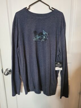 Lee Men's Long Sleeve Navy Graphic Shirt